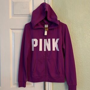 Victoria s Secret PINK Fleece Zip Up Perfect Hoodie, Small